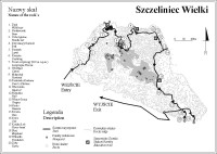 Polsko - Szczeliniec Wielki: plánek
