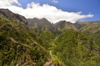 Madeira: vyhlídka na centrální masiv z Balcões (Balcony)