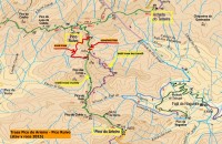 Madeira: mapa stezek na Pico Ruivo