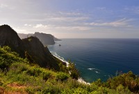 Madeira: Porto da Cruz - Orlí skála ze stezky Boca do Risco