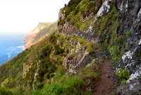 Madeira: stezka Porto da Cruz - Boca do Risco, obtížnější místo
