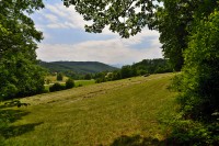 Rakousko - Gutensteinské Alpy: Soutěska Steinwandklamm - louky u hospody Jagasitz