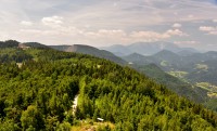 Rakousko - Gutensteinské Alpy: Hohe Wand - výhled z rozhledny