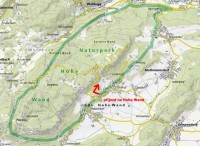 Rakousko - Gutensteinské Alpy: Hohe Wand - mapa přístupu (zdroj: Kompass mapy)