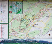 Rakousko - Gutensteinské Alpy: Hohe Wand - mapa (zdroj: infotabule v místě)