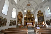 Švýcarsko - Walliské Alpy: Saas-Balen - barokní kruhový kostel