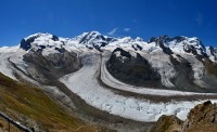 Švýcarsko - Walliské Alpy: Gornergrat - vyhlídka na Monte Rosu a Gornergletscher