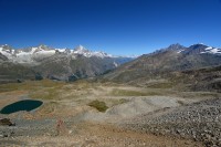 Švýcarsko - Walliské Alpy: Gornergrat - vyhlídka směrem k Zermattu, Kellesee
