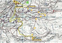 Švýcarsko - Walliské Alpy: mapa Zermatt - Gornergrat - Sunnegga (detail)