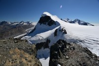 Švýcarsko - Walliské Alpy: výhled z Klein Matterhornu na Breithorn (Monte Rosa)