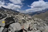 Švýcarsko - Walliské Alpy: stezka z Egginerjoch k Plattjen - suťovisko