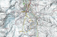 Švýcarsko - Walliské Alpy: mapa trasy Felskinn - Plattjen