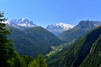 Švýcarsko: Vertic Alp Emosson - pohled na Mont Blanc z vláčku