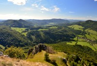 Slovensko - Strážovské vrchy: výhled z Vápeče (k Povážskému Inovci)