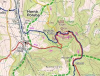 Slovensko - Strážovské vrchy: Vápeč - turistická mapa (zdroj: hiking.sk)