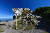 Slovensko - Chočské vrchy: Veľký Choč - rozcestník pod vrcholem