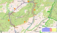 Slovensko - Chočské vrchy: mapa okruhu Prosieckou a Kvačianskou dolinou (zdroj: hiking.sk)