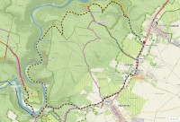 Podyjí: mapa trasy Konice - Sealsfieldův kámen - Devět mlýnů - Šobes