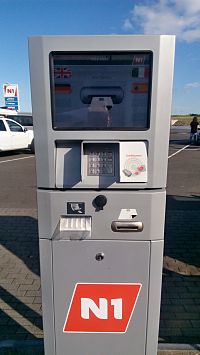 Island: benzínová pumpa - pokladna