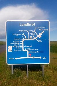 Island: informační tabule oblasti