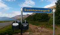 Island: poštovní schránky u odbočky k farmám