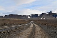 Island: silnice F550 k ledovci Langjökull