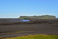 Island: černá pole - bahnotoky po erupci sopky na jihu ostrova