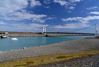 Island: most u laguny Jökulsárlón