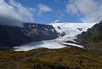 Island: Skaftafell - ledovec Skaftafellsjökull zespodu