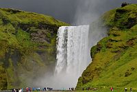 Island: vodopád Skógafoss