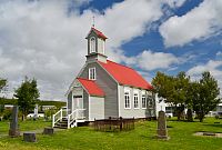 Island: městečko Reykholt - starý kostel