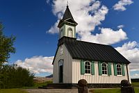 Island: Národní park Þingvellir - kostel Þingvallakirkja