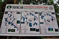 Severní Vietnam: oblast Ninh Binh - projížďky v Trang An - mapa tras