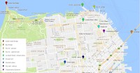 USA Jihozápad: mapa San Francisco (zdroj: google.mapy)