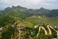 Severní Vietnam: provincie Ha Giang - Lung Cu, pohled z vlajkové věže