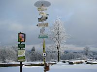 Bílé Karpaty: Velký Lopeník - pod rozhlednou v zimě