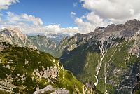 Itálie - Dolomity: Monte Piana - výhled severním směrem