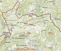 Rakousko - Kaiserwinkl: mapa oblasti (zdroj: Kompass mapy)