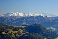 Rakousko - Kaiserwinkl: Unterberghorn - výhled na Hohe Tauern