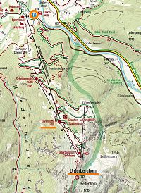 Rakousko - Kaiserwinkl: mapa Unterberghorn (zdroj: Kompass mapy)