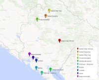 Černá Hora: mapa navštívených míst