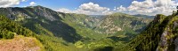 Černá Hora - Kaňon řeky Tary: z první vyhlídky cestou na Čurovac