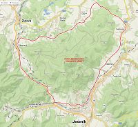 Rychlebské hory - Sokolský hřbet: mapa (zdroj: mapy.cz)