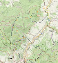 Rychlebské hory: mapa trasy Sokolský hřbet (zdroj: mapy.cz)