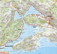 Černá Hora: Boka Kotorská mapa