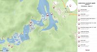 Chorvatsko: Národní park Plitvická jezera - mapka horní části jezer (jižní část - vstup 2) (zdroj: mapy.cz)