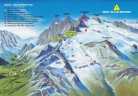 Rakousko - Dachstein: mapka oblasti u Hoher Dachstein