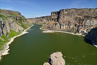 USA Severozápad: Idaho - kaňon Snake River pod Shoshone Falls