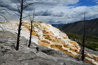 USA Severozápad: Národní park Yellowstone, Mamoth Hot Springs - Canary Spring