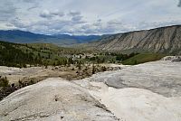 USA Severozápad: Národní park Yellowstone, Mamoth Hot Springs - dolní terasy